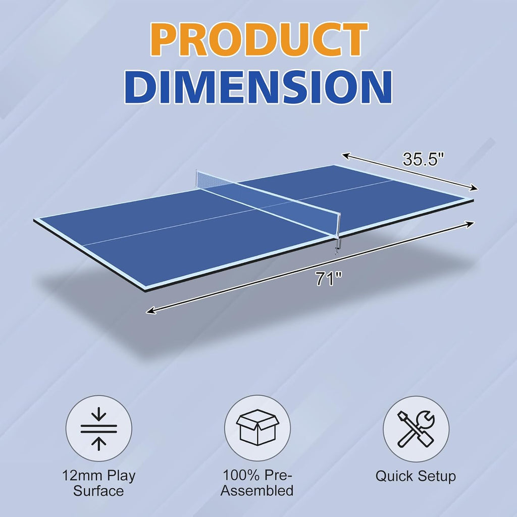 6×3FT Foldable Ping Pong Conversion Top
