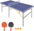 6FT Foldable MDF Ping Pong Table Set