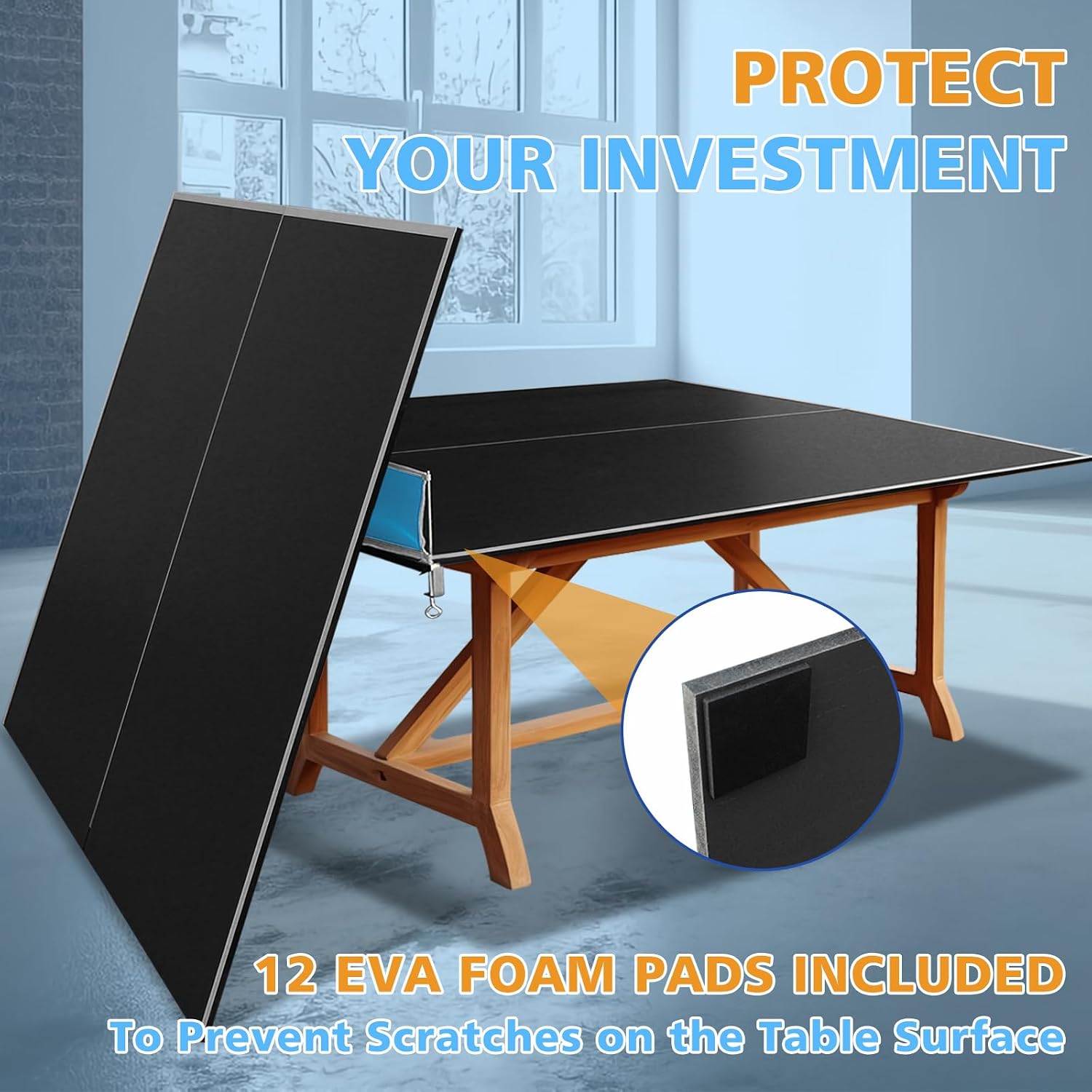 Foldable Ping Pong Conversion Top For Pool Table