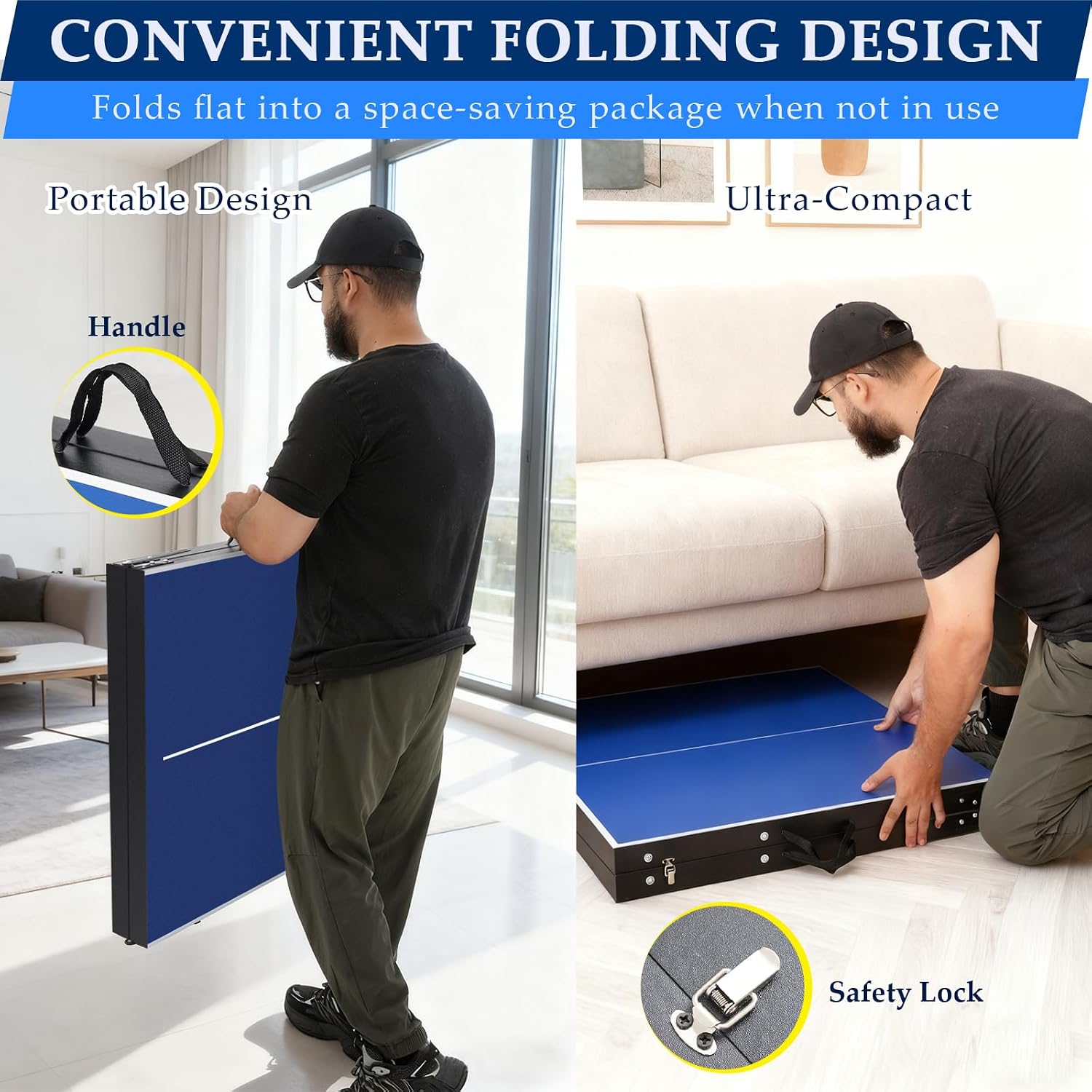 Foldable Indoor Outdoor Ping Pong Table