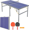 6x3ft Foldable Portable Ping Pong Table