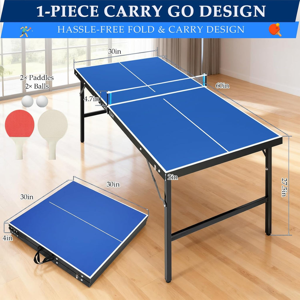 Foldable Indoor Outdoor Ping Pong Table