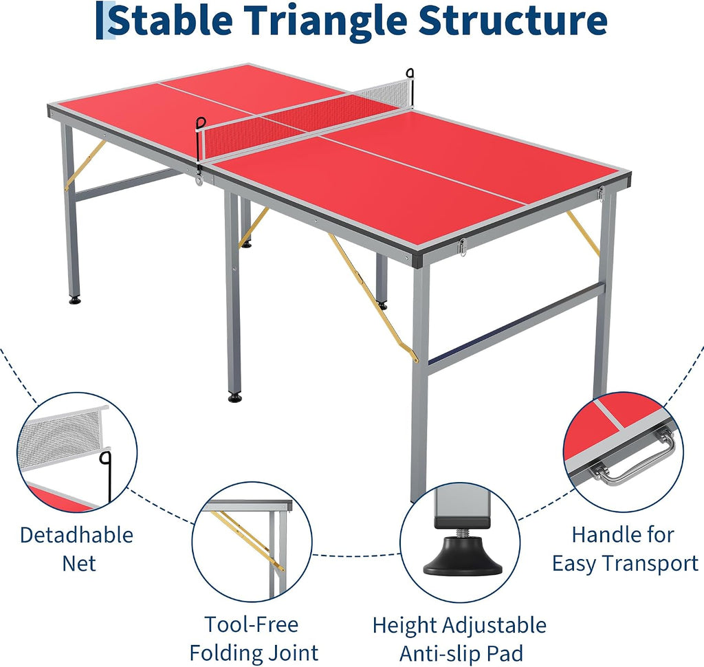 Portable Ping Pong Table Set