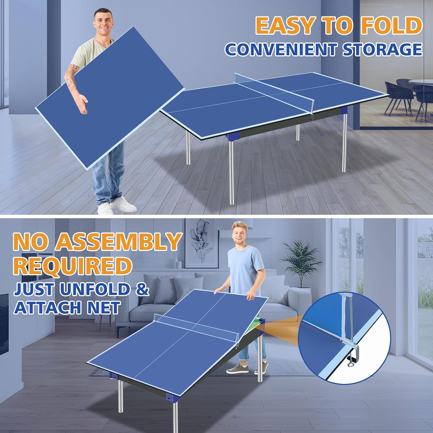 6×3FT Foldable Ping Pong Conversion Top