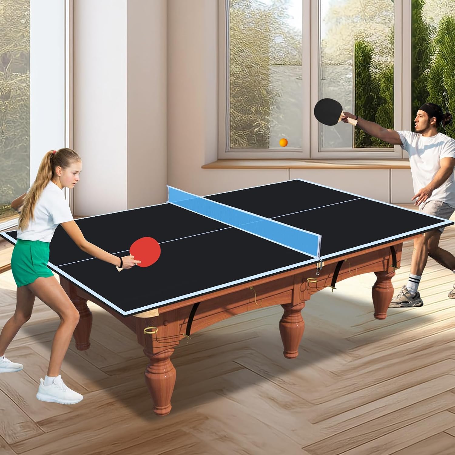 Foldable Ping Pong Conversion Top For Pool Table