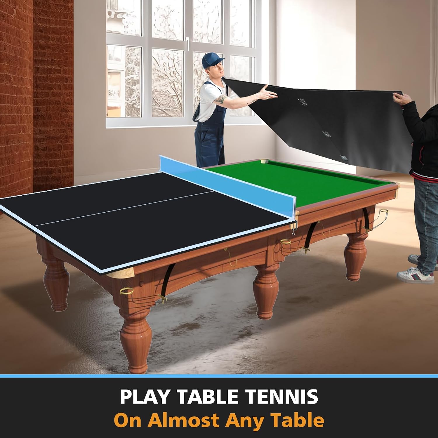 Foldable Ping Pong Conversion Top For Pool Table