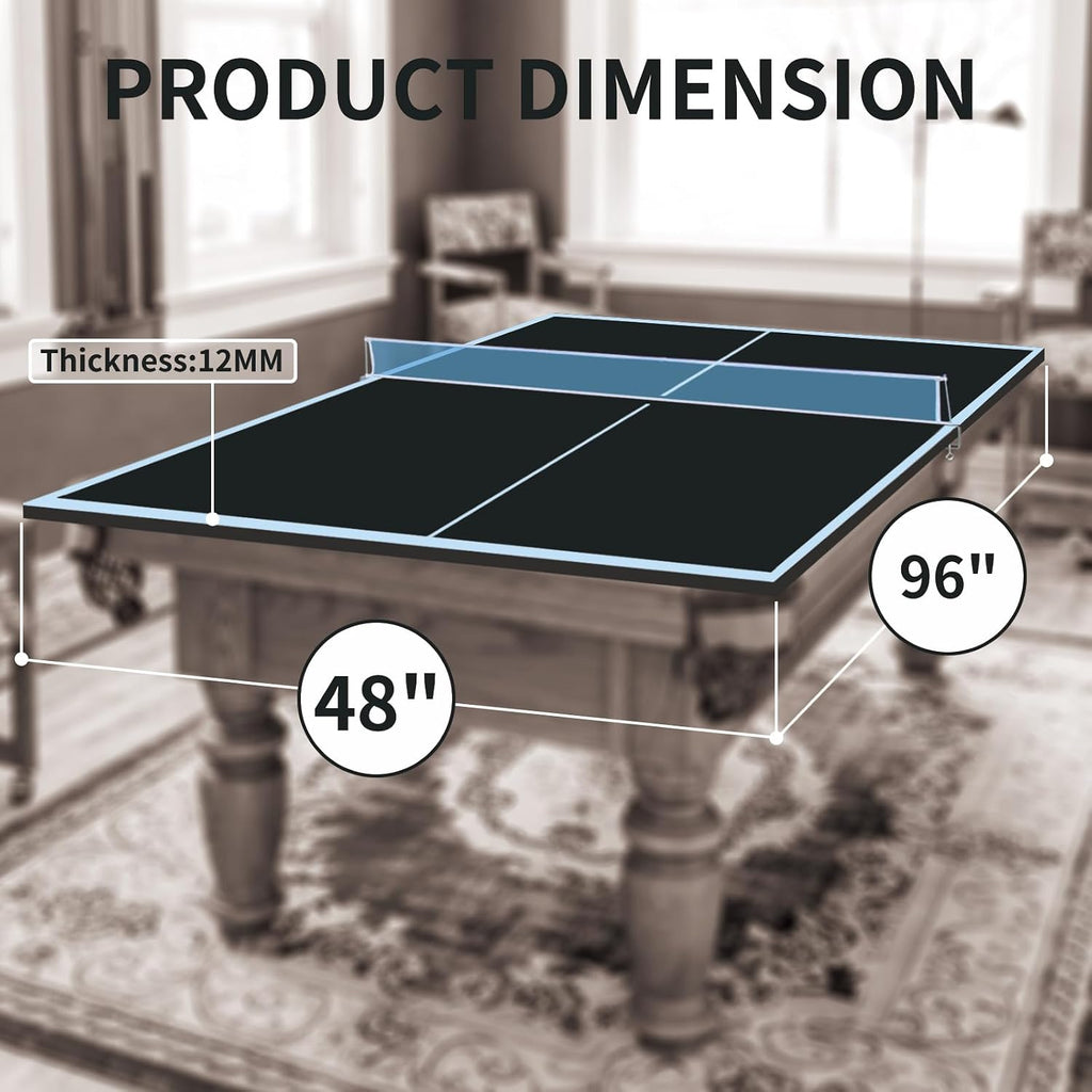 8×4ft Foldable Ping Pong Conversion Top