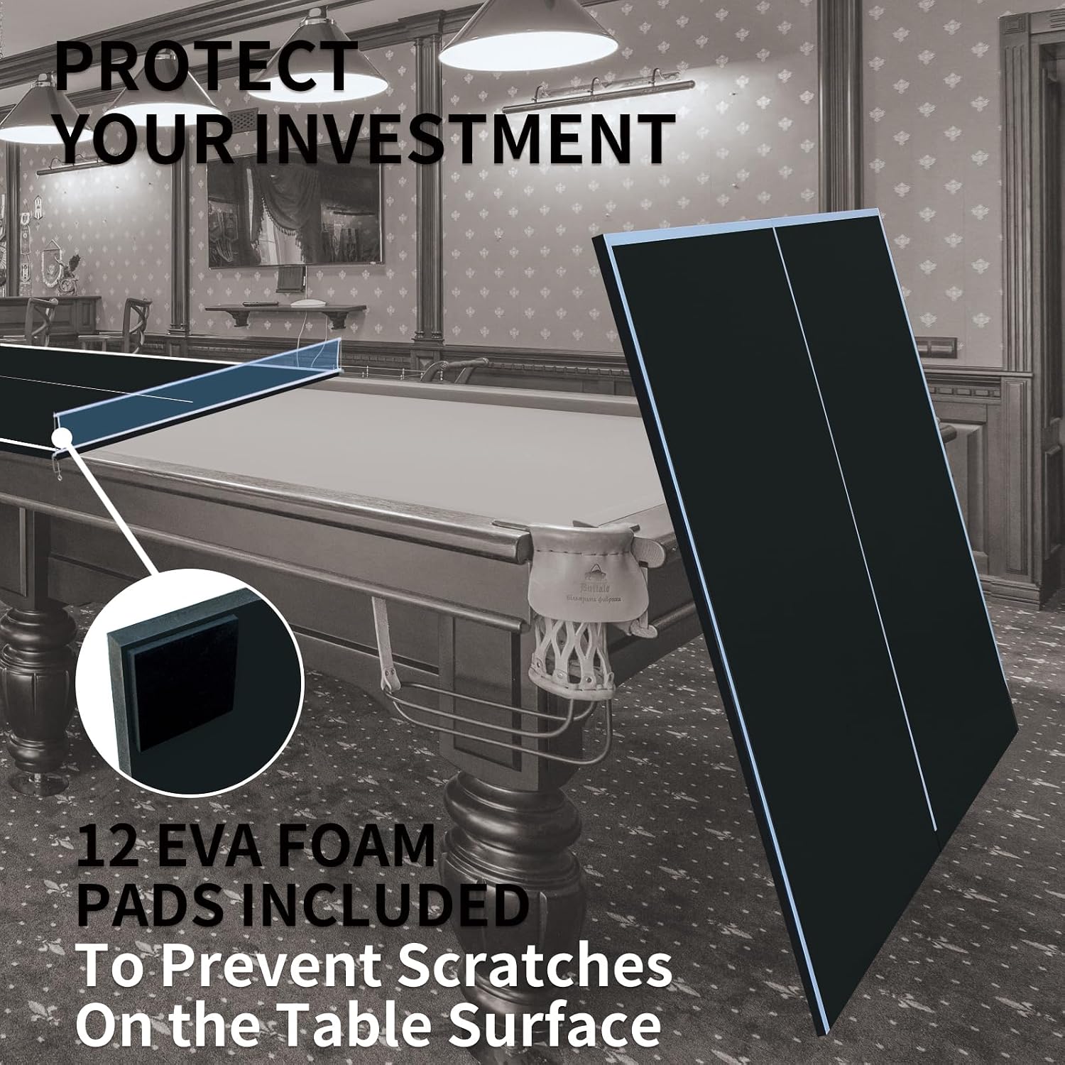 8×4ft Foldable Ping Pong Conversion Top