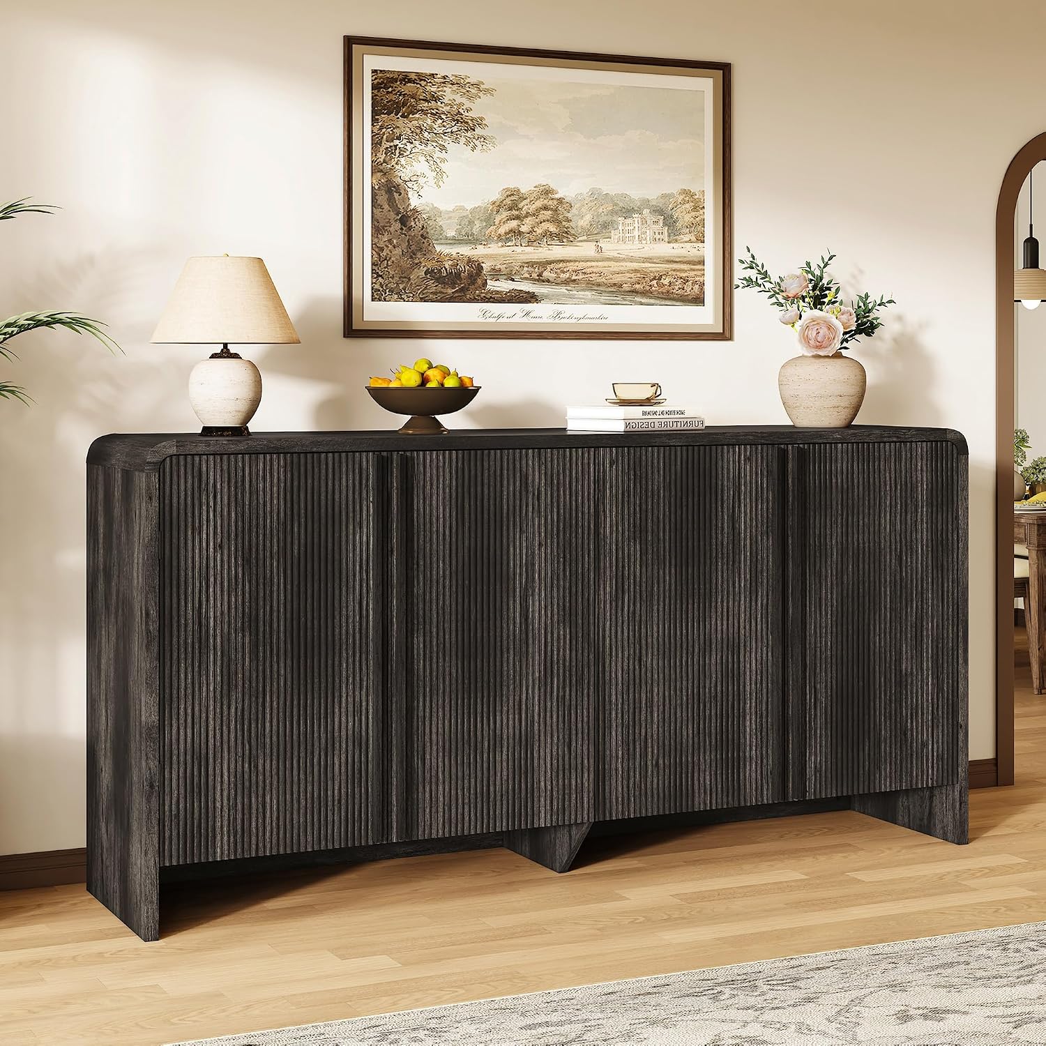 Modern Fluted TV Stand