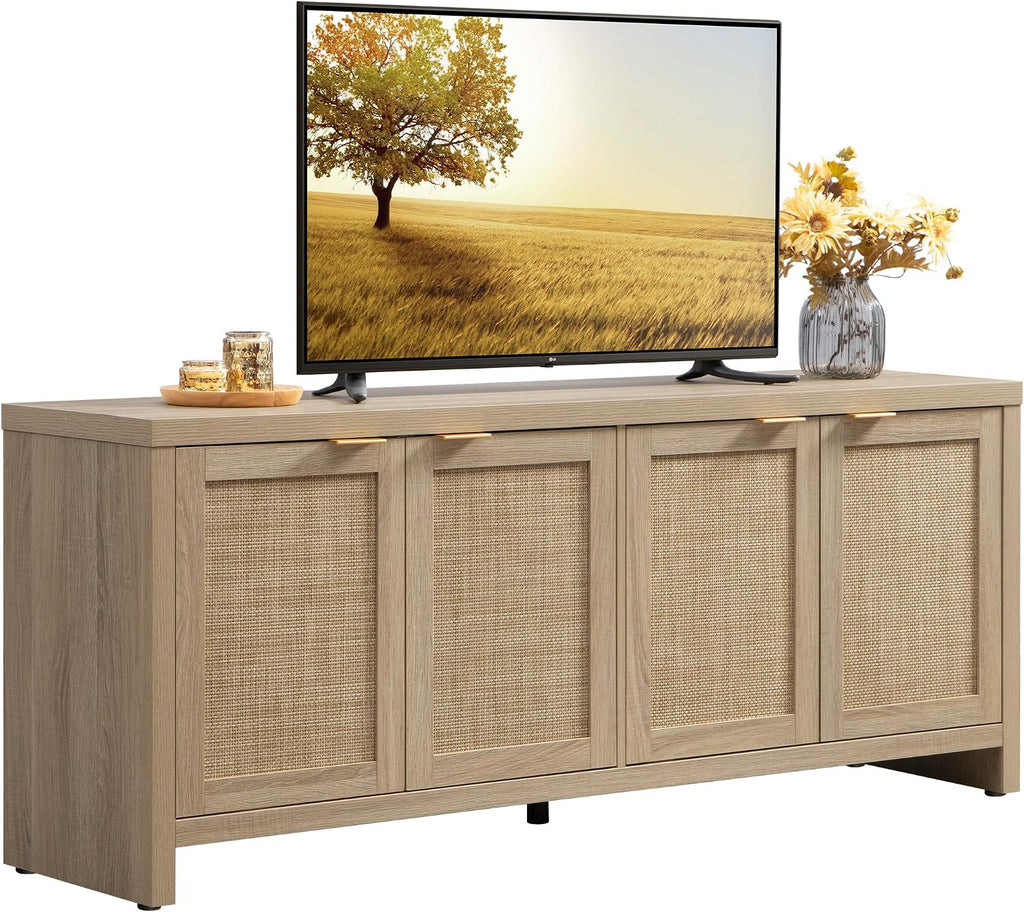 Boho Rattan TV Stand