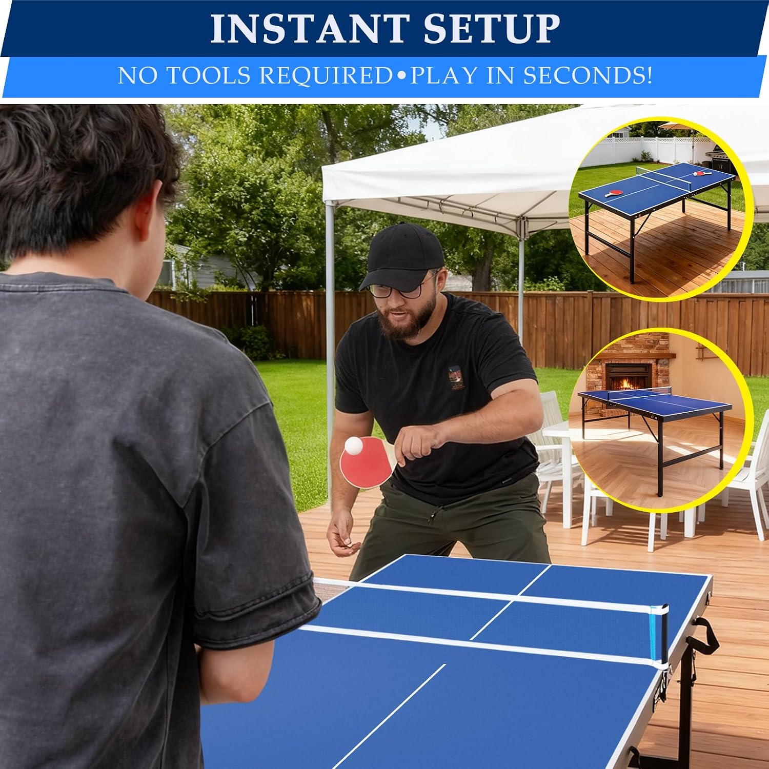 Foldable Indoor Outdoor Ping Pong Table