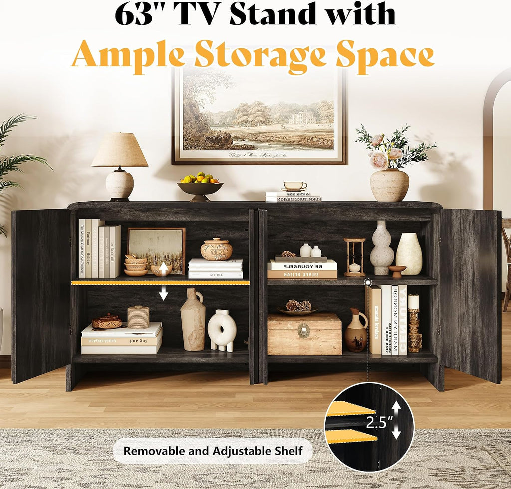 Modern Fluted TV Stand