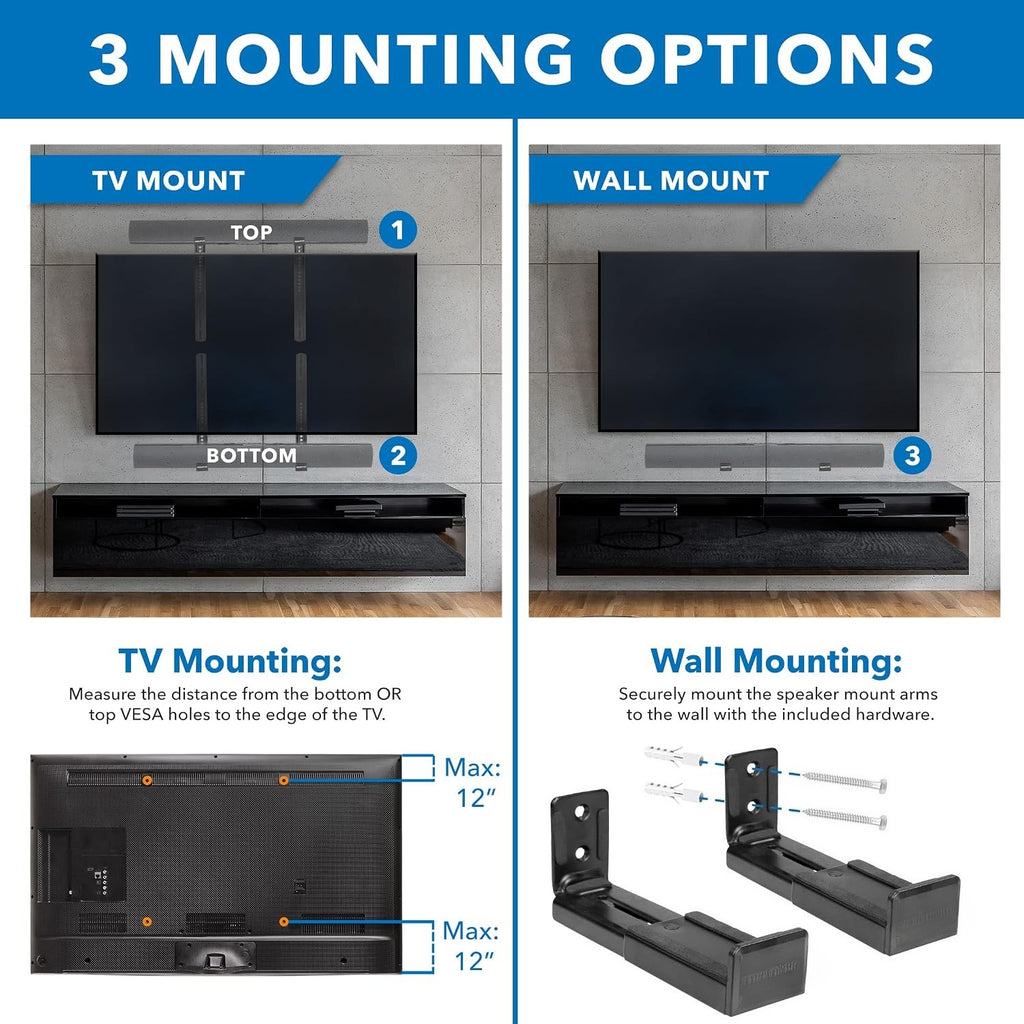 2-in-1 Universal Soundbar Bracket