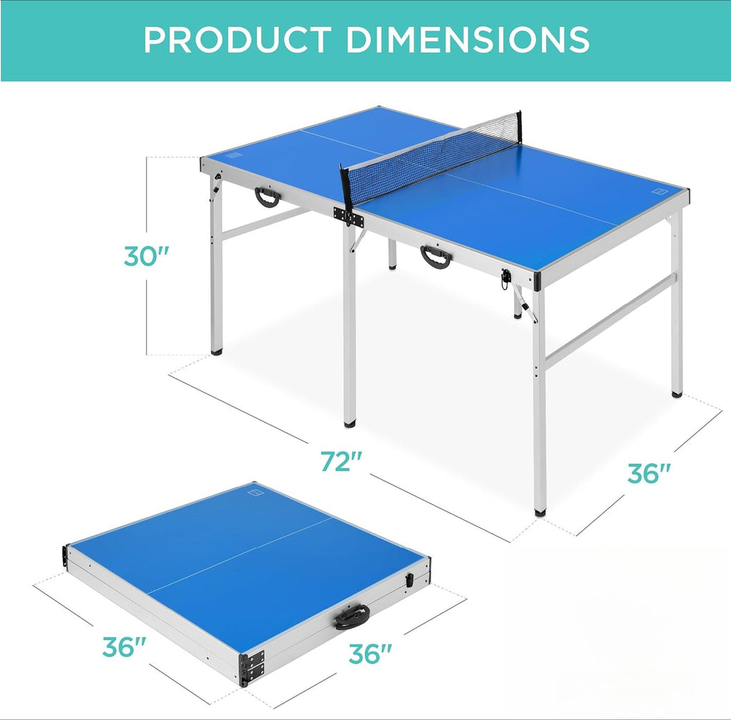 Best Choice Products Foldable Ping Pong Table Set